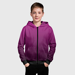 Толстовка на молнии детская Вишневый и черный градиент, цвет: 3D-черный — фото 2
