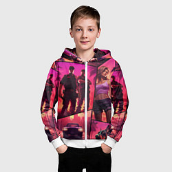 Толстовка на молнии детская GTA V style art, цвет: 3D-белый — фото 2