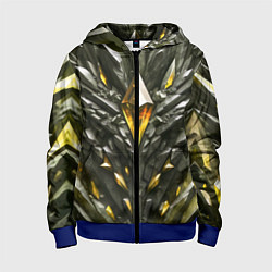 Детская толстовка на молнии Камень и золотой кристалл