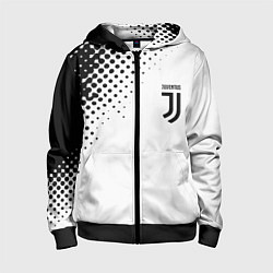 Детская толстовка на молнии Juventus sport black geometry
