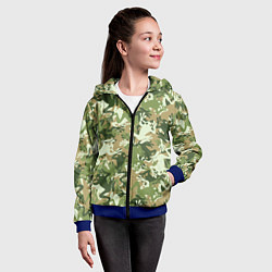 Толстовка на молнии детская Лягушата камуфляж, цвет: 3D-синий — фото 2