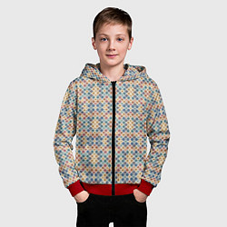 Толстовка на молнии детская Марокканский узор, цвет: 3D-красный — фото 2