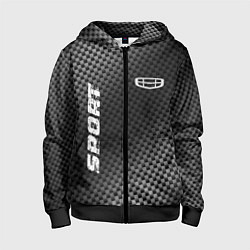 Детская толстовка на молнии Geely sport carbon