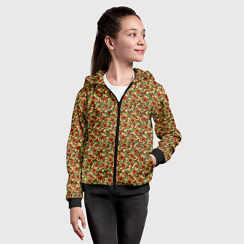 Детская толстовка на молнии Камуфляж победы / 3D-Черный – фото 4