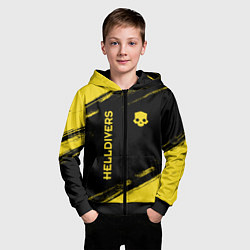 Толстовка на молнии детская Helldivers: Skull Logo, цвет: 3D-черный — фото 2