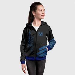 Толстовка на молнии детская Changan, цвет: 3D-синий — фото 2