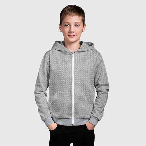 Детская толстовка на молнии Узор в стиле ар-деко / 3D-Меланж – фото 3