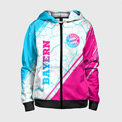 Детская толстовка на молнии Bayern neon gradient style вертикально