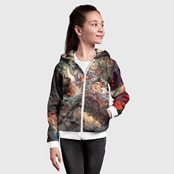 Толстовка на молнии детская Бесконечный хаос, цвет: 3D-белый — фото 2