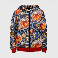 Детская толстовка на молнии Ювелирные украшение с золотом и бриллиантом паттер