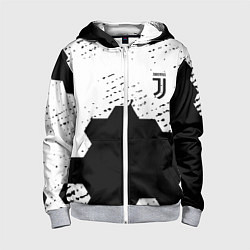Детская толстовка на молнии Juventus hexagon black sport