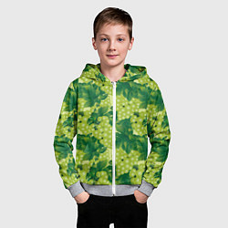 Толстовка на молнии детская Виноградный паттерн, цвет: 3D-меланж — фото 2