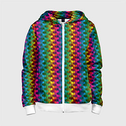 Детская толстовка на молнии Радужный разноцветный узор
