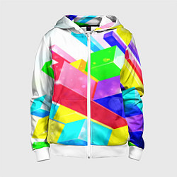 Детская толстовка на молнии Цветные столбы