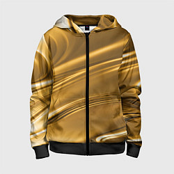 Толстовка на молнии детская Золотой сплав абстрактная текстура, цвет: 3D-черный