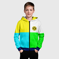 Толстовка на молнии детская Borussia color cport, цвет: 3D-синий — фото 2