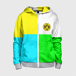 Толстовка на молнии детская Borussia color cport, цвет: 3D-меланж