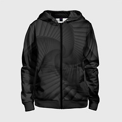 Толстовка на молнии детская Геометрическая темная иллюзия, цвет: 3D-черный