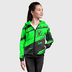 Толстовка на молнии детская Changan sport green, цвет: 3D-черный — фото 2