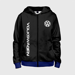 Детская толстовка на молнии Volkswagen logo white