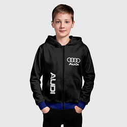Толстовка на молнии детская AUDI sport white, цвет: 3D-синий — фото 2