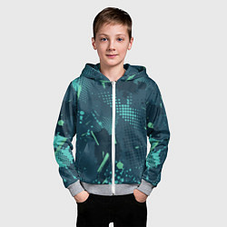 Толстовка на молнии детская Яркий абстрактный узор для спорта, цвет: 3D-меланж — фото 2
