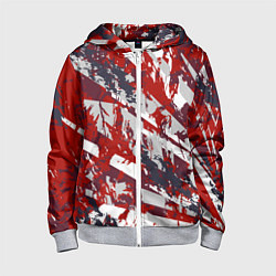 Толстовка на молнии детская Яркий абстрактный узор для спорта, цвет: 3D-меланж