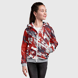 Толстовка на молнии детская Яркий абстрактный узор для спорта, цвет: 3D-меланж — фото 2