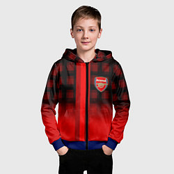 Толстовка на молнии детская Arsenal fc sport geometry steel, цвет: 3D-синий — фото 2