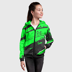 Толстовка на молнии детская Exeed sport green, цвет: 3D-черный — фото 2