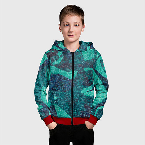 Детская толстовка на молнии Fartech / 3D-Красный – фото 3