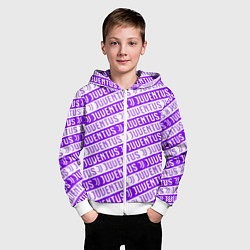 Толстовка на молнии детская Juventus pattern, цвет: 3D-белый — фото 2