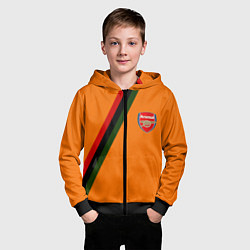 Толстовка на молнии детская Arsenal geometry steel, цвет: 3D-черный — фото 2