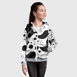 Толстовка на молнии детская Fashion abstraction - ai art fantasy, цвет: 3D-меланж — фото 2