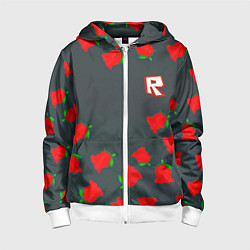 Детская толстовка на молнии Roblox rose