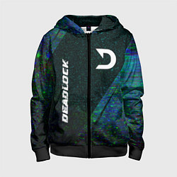 Детская толстовка на молнии Deadlock glitch blue