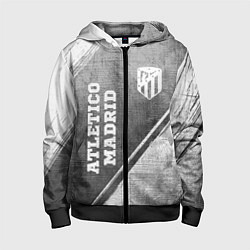 Детская толстовка на молнии Atletico Madrid - grey gradient вертикально