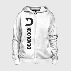 Детская толстовка на молнии Deadlock glitch на светлом фоне по-вертикали