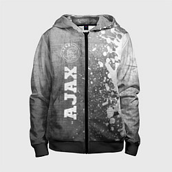 Толстовка на молнии детская Ajax - grey gradient по-вертикали, цвет: 3D-черный