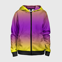 Толстовка на молнии детская Градиент текстура абстракция, цвет: 3D-черный