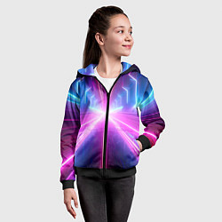 Толстовка на молнии детская Неновый путь, цвет: 3D-черный — фото 2