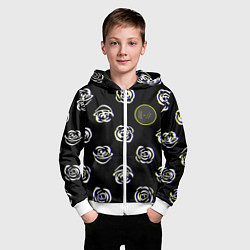 Толстовка на молнии детская Twenty one pilots rose, цвет: 3D-белый — фото 2