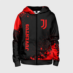 Детская толстовка на молнии Juventus - red gradient вертикально