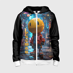 Толстовка на молнии детская Urban Pac 8bit, цвет: 3D-белый