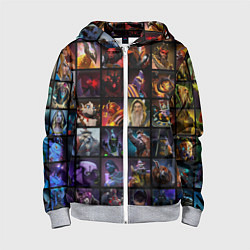 Детская толстовка на молнии Dota 2 - все персонажи