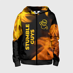 Детская толстовка на молнии Stumble Guys - gold gradient вертикально
