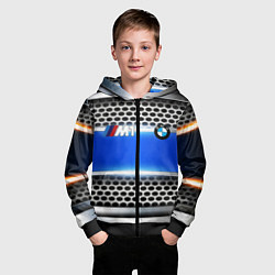Толстовка на молнии детская BMW metal machine, цвет: 3D-черный — фото 2