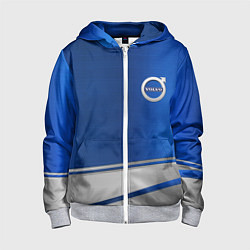 Толстовка на молнии детская Volvo automobile metal, цвет: 3D-меланж