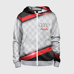 Толстовка на молнии детская AUDI auto texture, цвет: 3D-меланж
