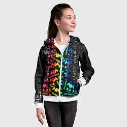 Толстовка на молнии детская Marshmello neon color, цвет: 3D-белый — фото 2